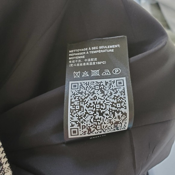 Lafayette 148 Sz 12 Black White Check Wool Semi Fitted Lined Sheath Dress - Picture 9 of 9